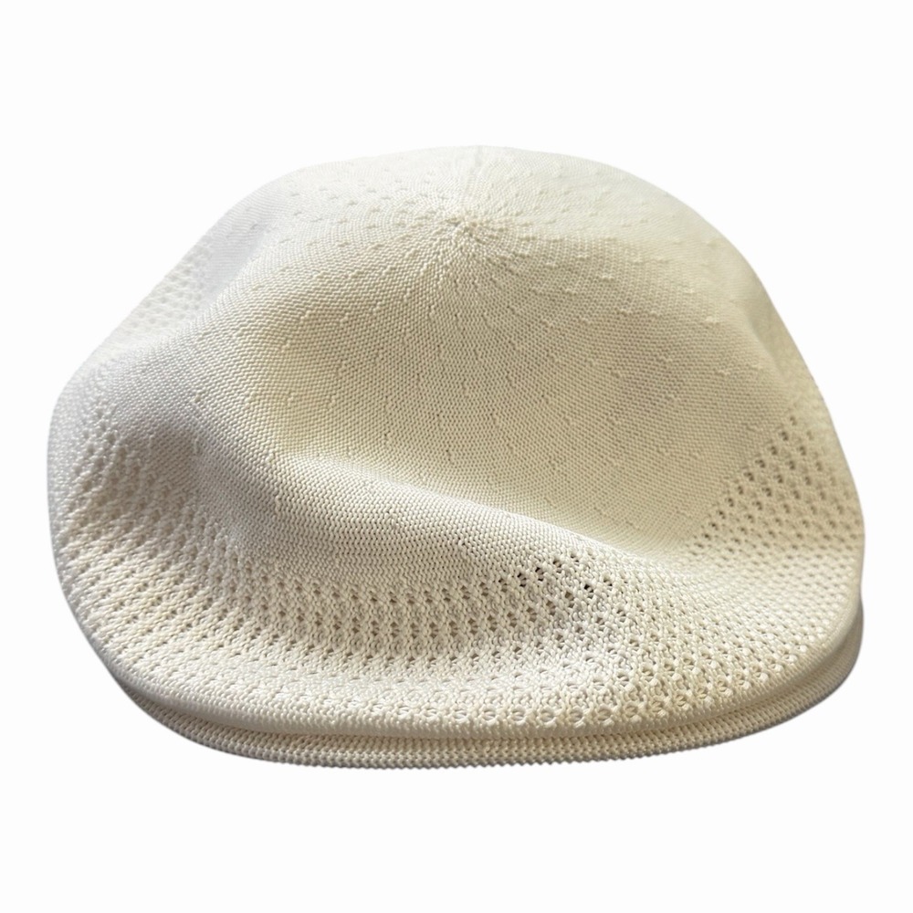 Kangol Tropic Ventair 504 White Ivory Golf Newsboy Flat Cap